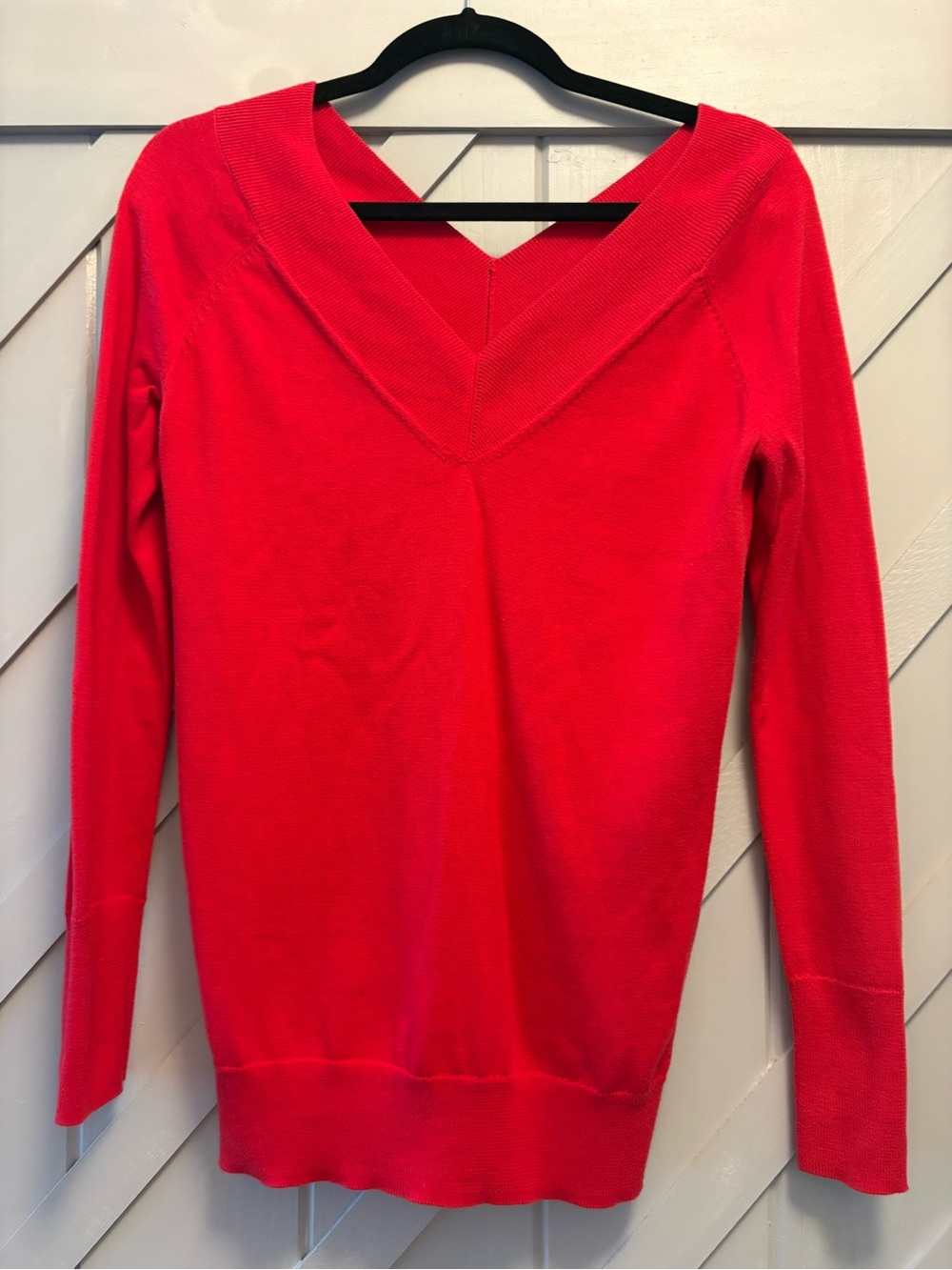 Cabi Light Weight V-Neck Red Sweater